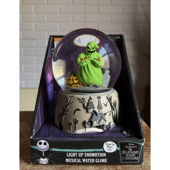Nightmare Before Christmas Oogie Boogie Light Up Musical Water Globe - Picture 1 of 7
